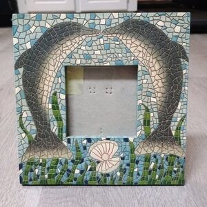 Dolphin Mosaic Look Picture Frame 3 X 3 Inch Picture